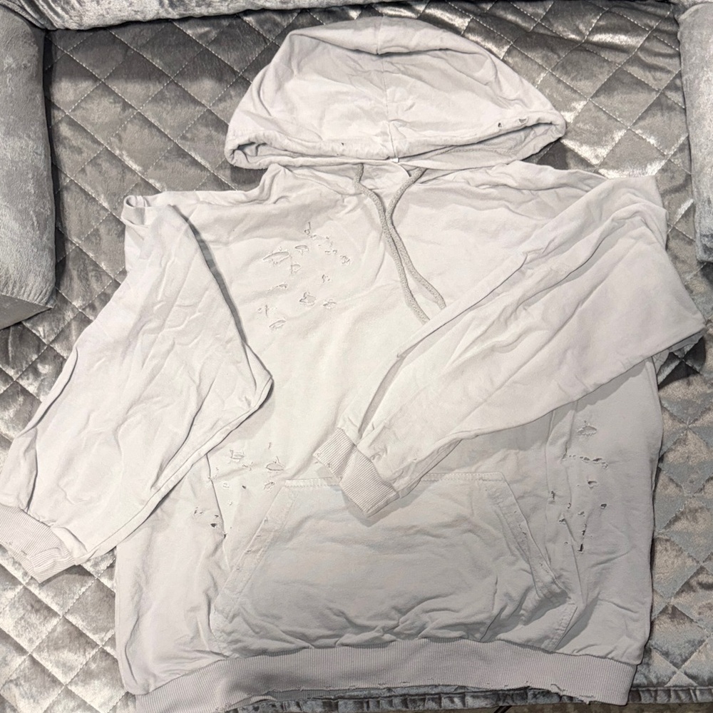 Women's distressed hoodie